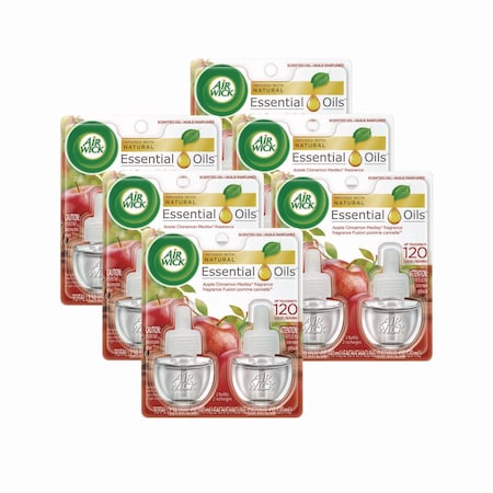 Air Wick Scented Oil Refill, 0.67 oz, Apple Cinnamon Medley, PK12 62338-80420